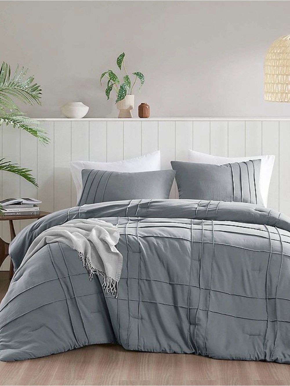 Target - 510 Design Gray-blue Porter Soft Washed Pleated Comforter Set (Queen)